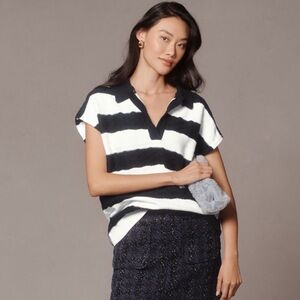 NWOT Maeve by Anthropologie Oversized Textured Collared Sweater Vest